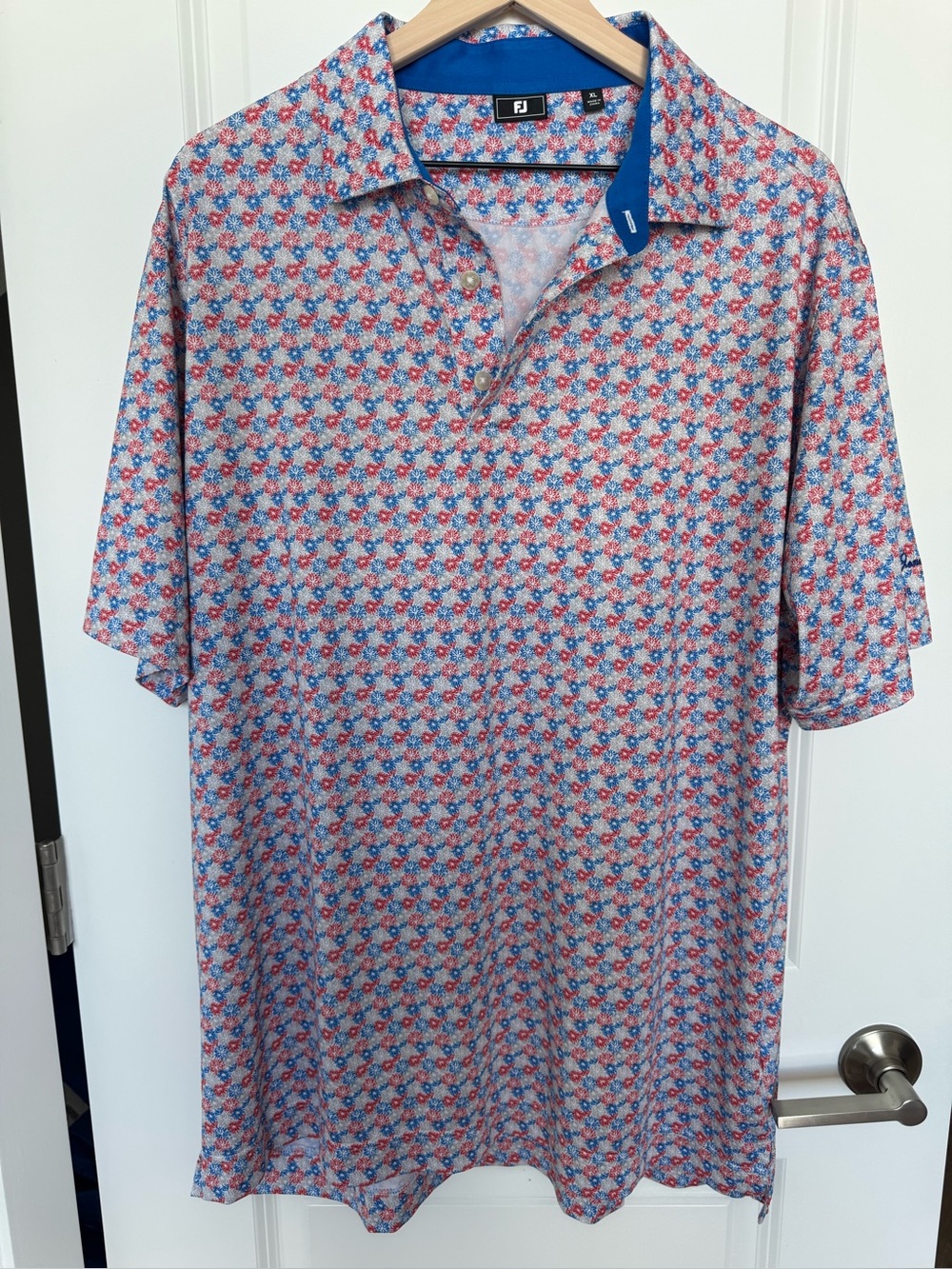 FootJoy Mens XL Print Polo Bobby Jones Golf Club